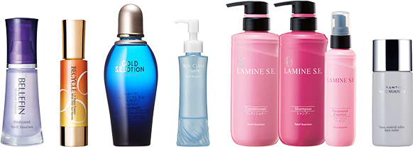 ベルフェモイスチュアエッセンス・ビサイクスソフトリペアエッセンスなどスキンケア商品